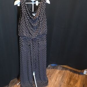 Soho Black and White Patterned Jumpsuit
